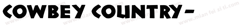 COWBEY COUNTRY字体转换